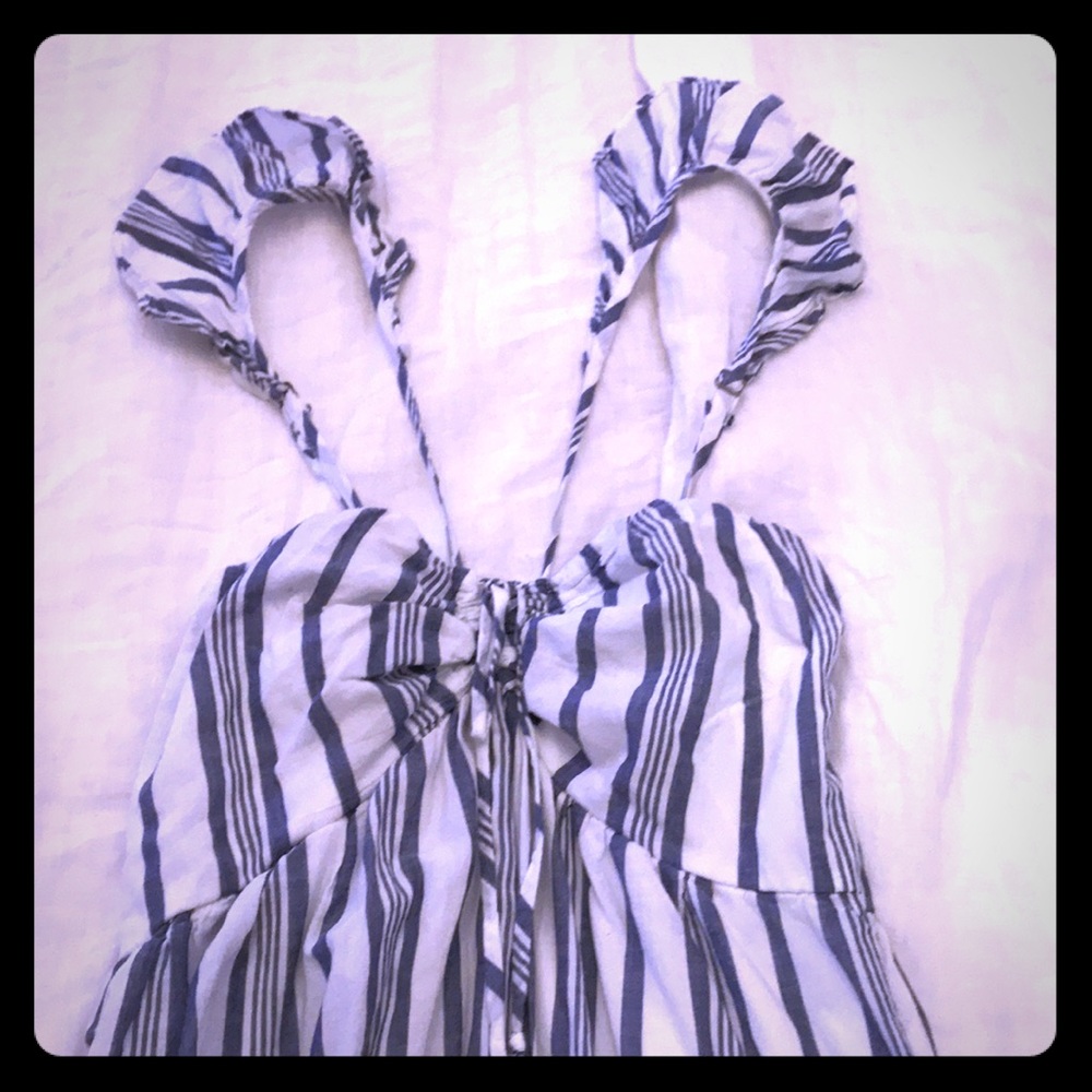 Maxi Blue and White Stripes